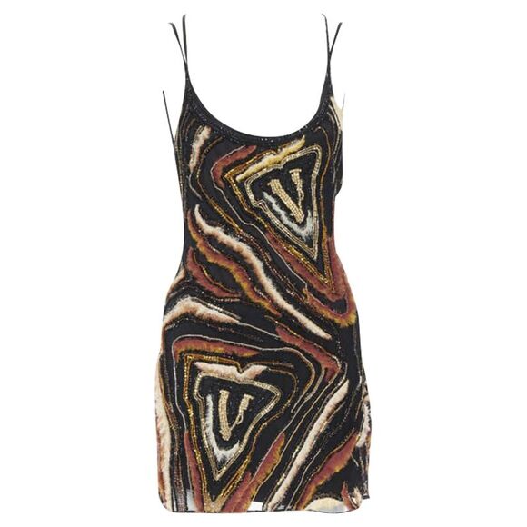Versace Virtus bead embellished dress